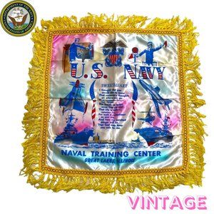 Vintage United States Navy Sweetheart Pillow Case Sham